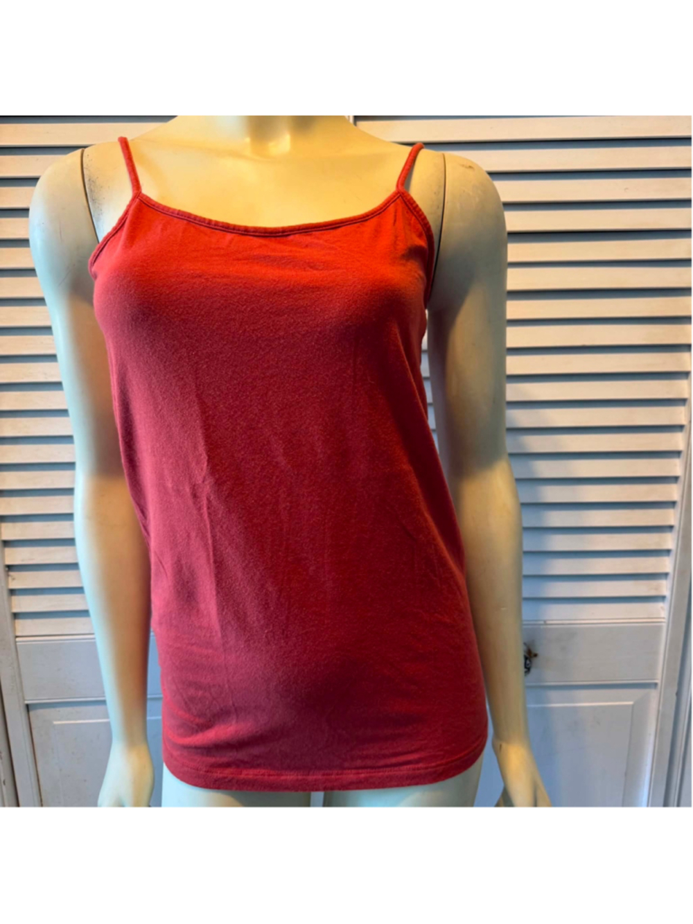 Time and Tru Women’s M 8-10 Spiced Cider Cotton Spandex Cami Tank Top Basic Wear